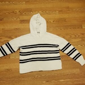 Cyrus Cream Hooded Knit Sweater